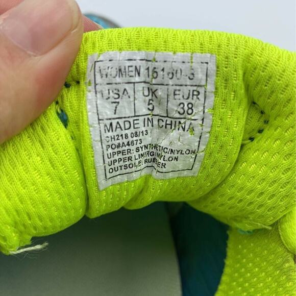 Saucony Womens Progrid Pinnacle 2 Running Shoes Blue Green Low Top Lace Up 7M - Picture 5 of 8